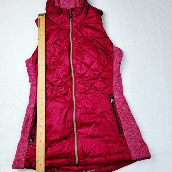 Lululemon Women's Berry Rumble Down For A Run Slim Full-Zip Puffer Vest Size 4 - Picture 5 of 7